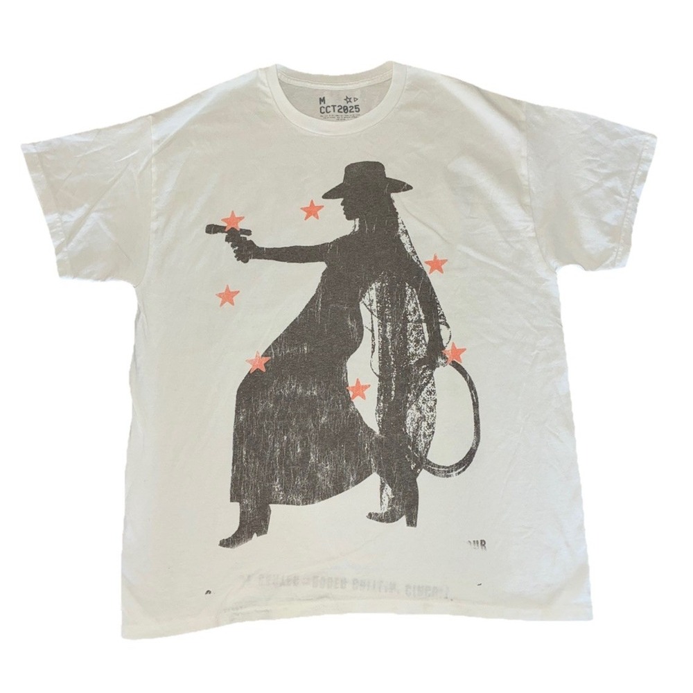 Beyonce Most Wanted Tee M White Cowboy‎ Carter Tour 2025 Merch NEW *flaw